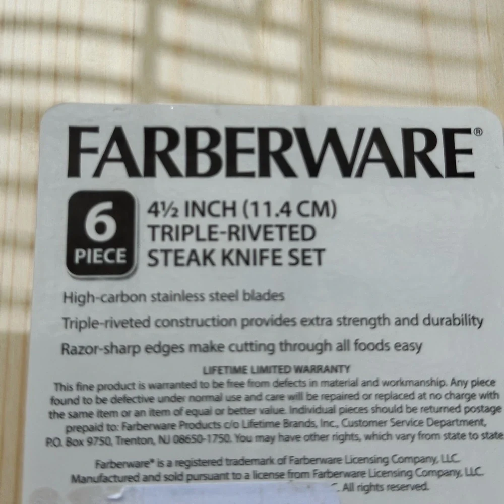 Farberware Triple Riveted Steak Knife Set